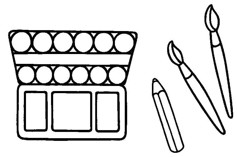 Рисунок раскраска школьные принадлежности 