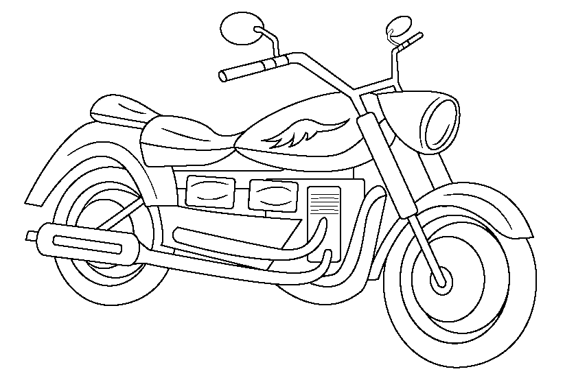 Как Нарисовать МОТОЦИКЛ, Рисунки для детей и начинающих
