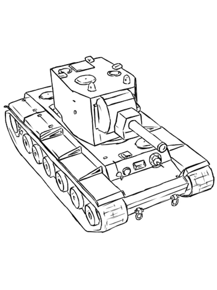 Танк Кв 44 Раскраска 