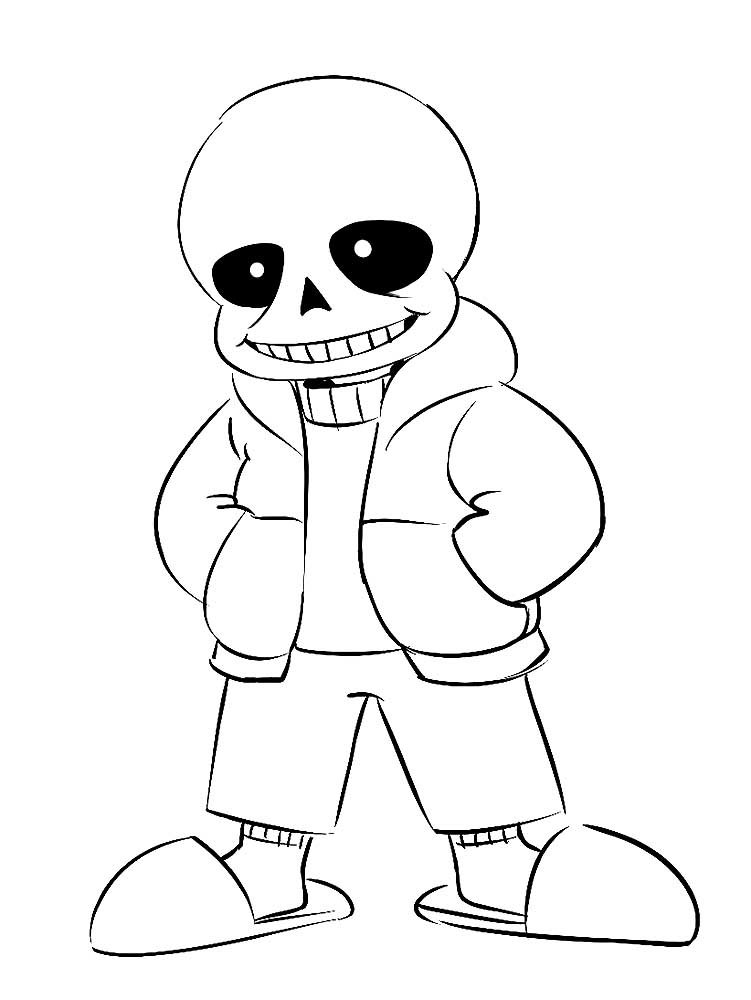 Раскраска Санс из Undertale