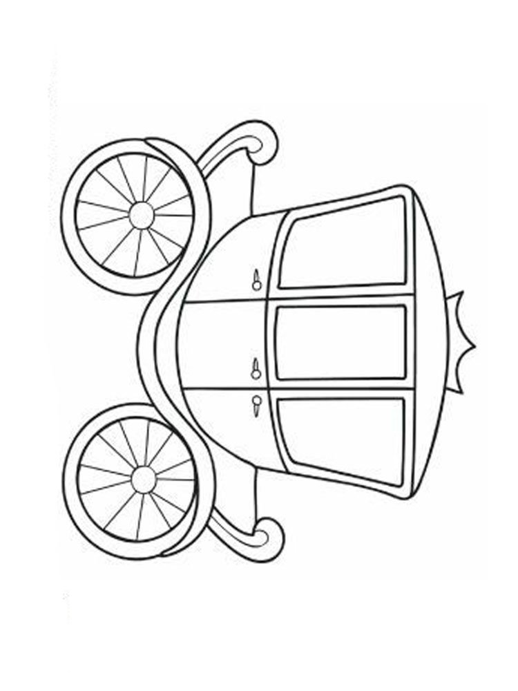 Раскраска Волшебная карета Золушки | Раскраски для детей