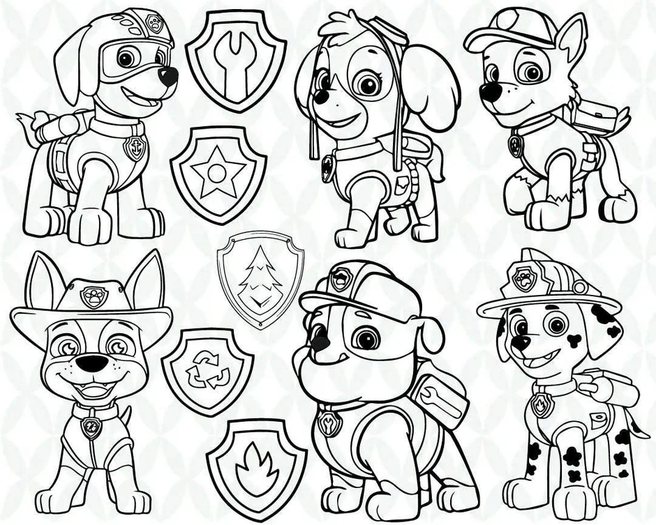 Paw patrol coloring