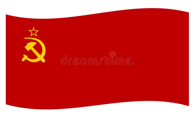 Flag labels. Illustration of flag of Soviet Union