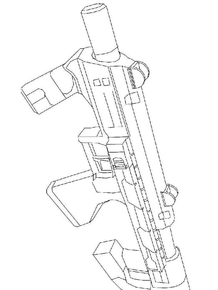 Раскраска АК 47 из Фри Фаер: распечатать бесплатно, скачать