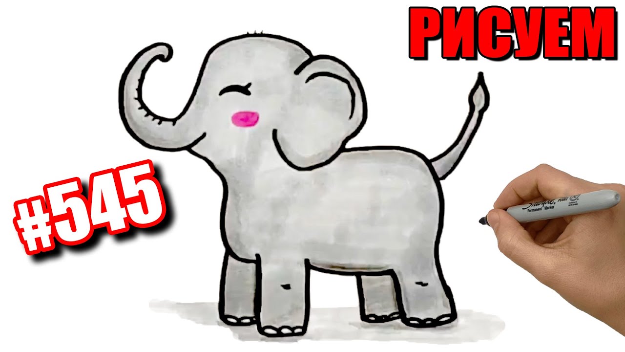 How to Draw Elephant 🐘 drawing easy ‪@APDRAWING‬ !! Как