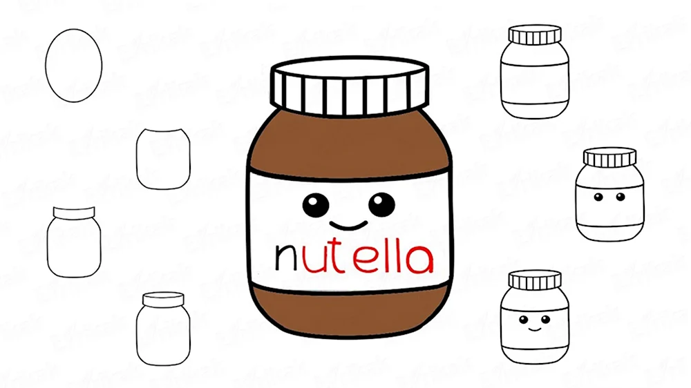 Иллюстрация nutella в стиле классика | Illustrators.ru