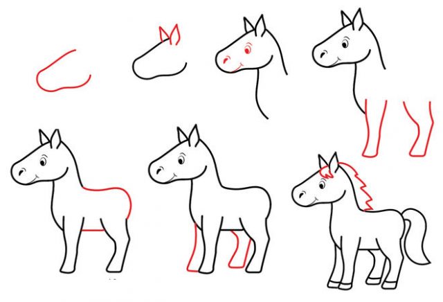 ОЧЕНЬ МИЛЫЙ РИСУНОК ЛОШАДИ 🐴 КАК