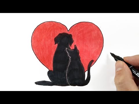 How to draw a DOG / cartoon coloring DOG for children