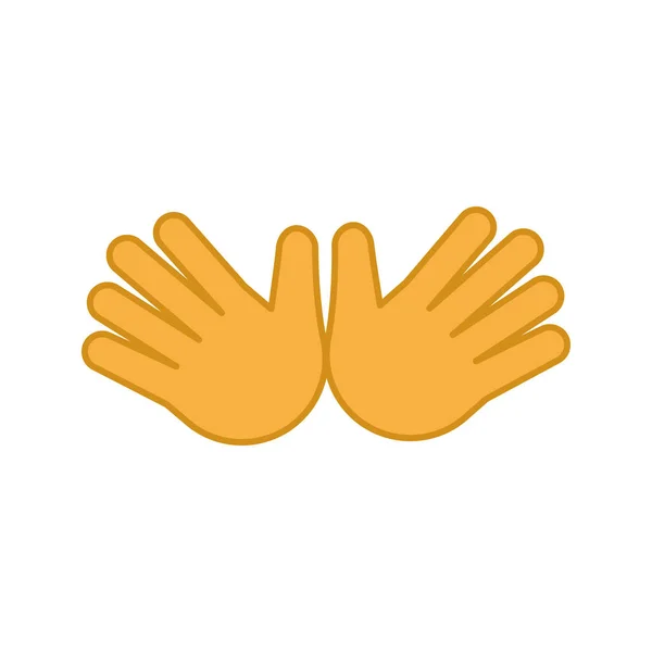 Emojipedia Значение Hand Hug, открытые руки, рука, оранжевый