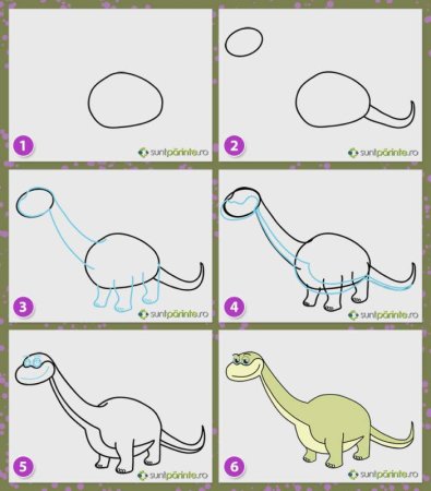 Как нарисовать Динозавра | How to draw dinosaurs Урок