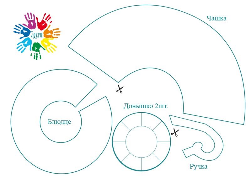 Чашка с блюдцем Июньская палитра форма Юлия