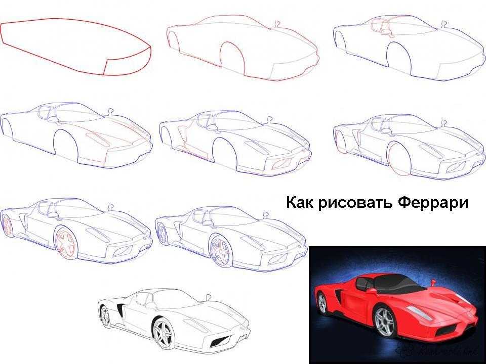 Как нарисовать машину Мицубиси 3000ГТ | Ehedov Elnur | Дзен