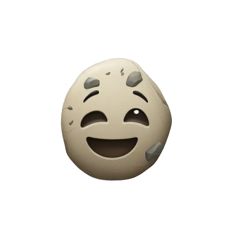 MochiThings: Stone Emoji Removable Deco Sticker