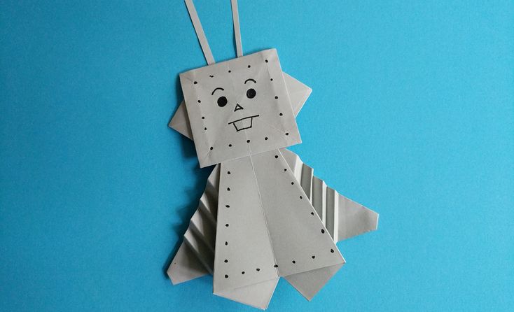 Как сделать робота оригами из бумаги. Origami paper toy