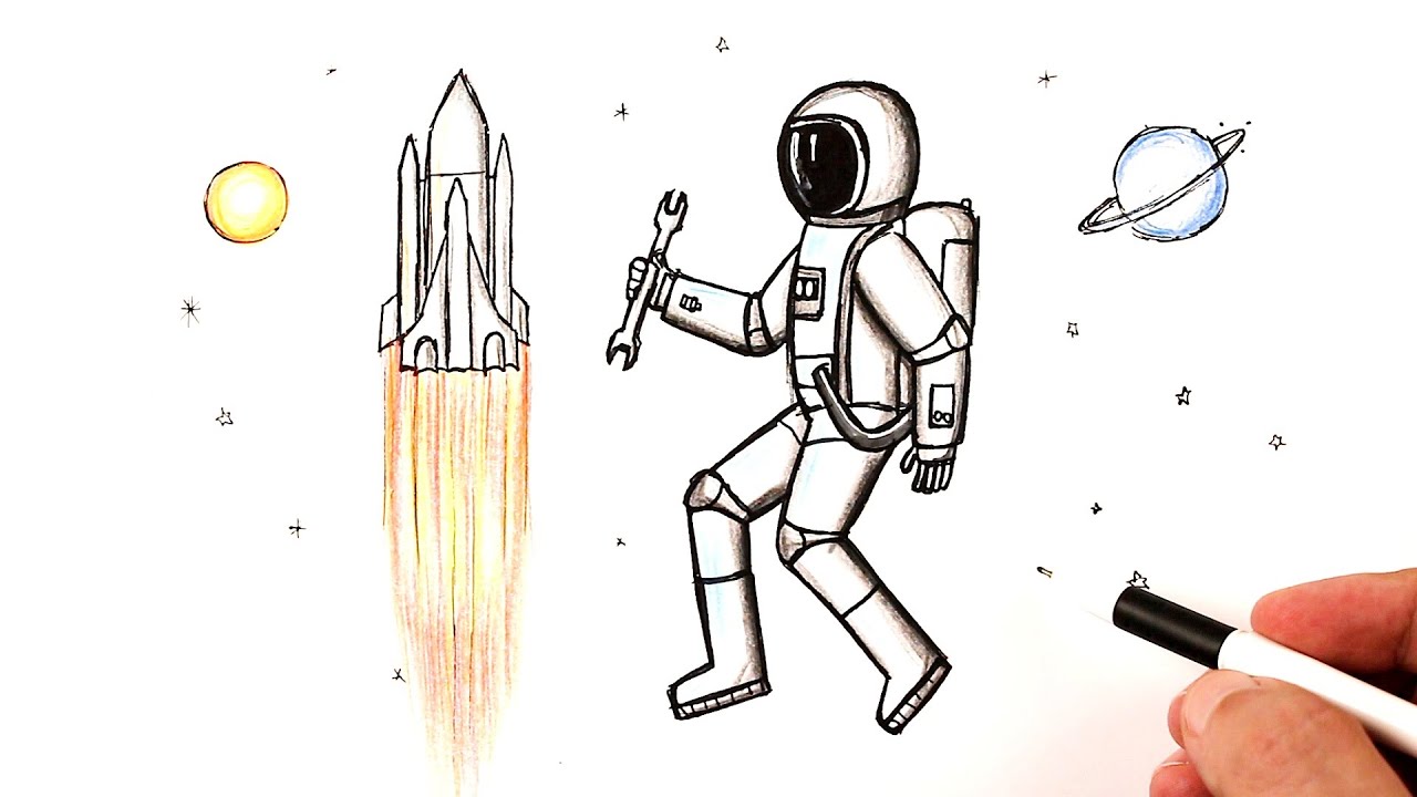 🎨Рисуем космонавта 🚀👨🏻‍🚀 | Рисование для