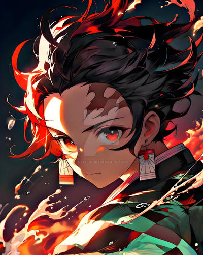 HD wallpaper: anime, 2D, artwork, digital art, Kimetsu no