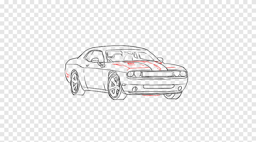 How to draw 1970 Dodge Charger Fast and Furious 7 car