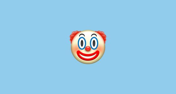 There's a new creepy clown face emoji