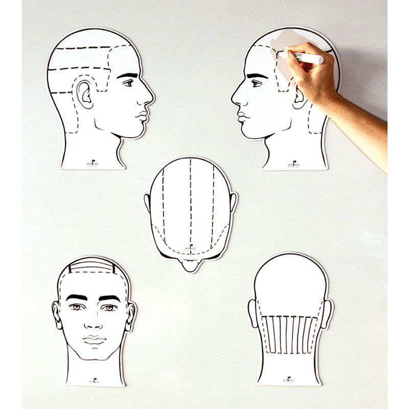 Трафареты голова для парикмахера