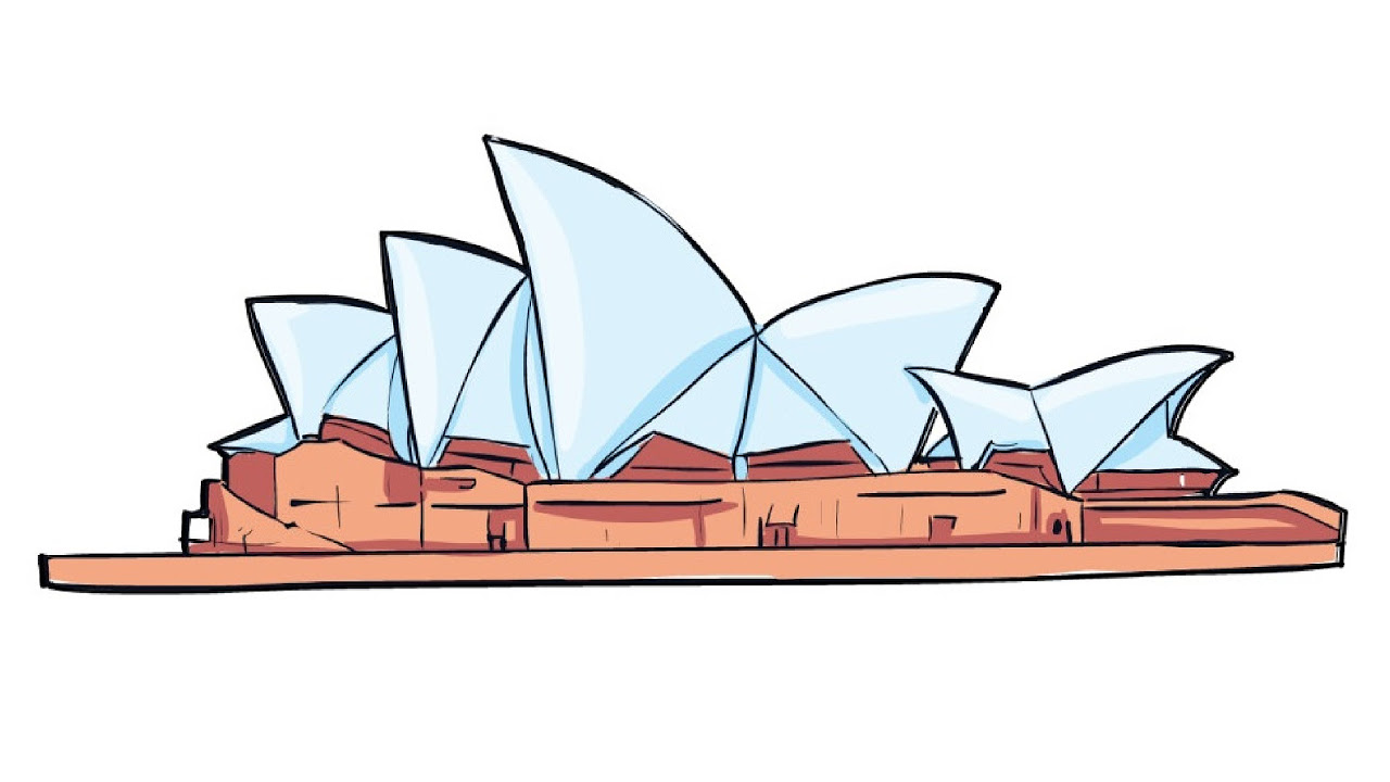 How to Draw a Sydney Opera House / Как