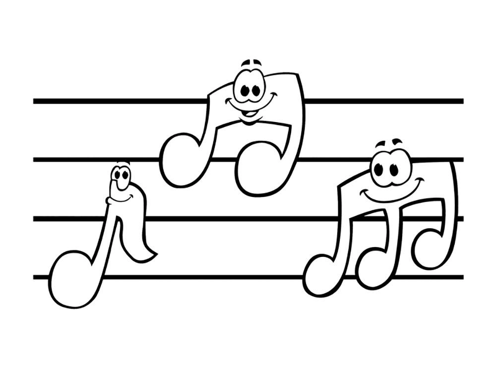 Раскраски нотами, Раскраска Тетрадь с