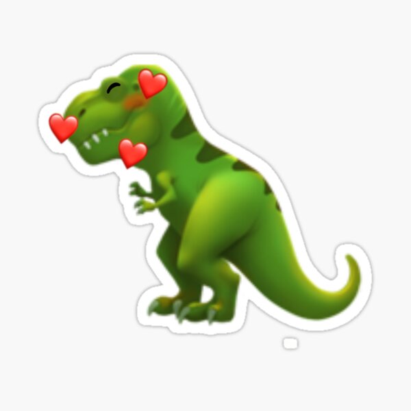 Pink dino with a flower on head emoji | AI Emoji Generator