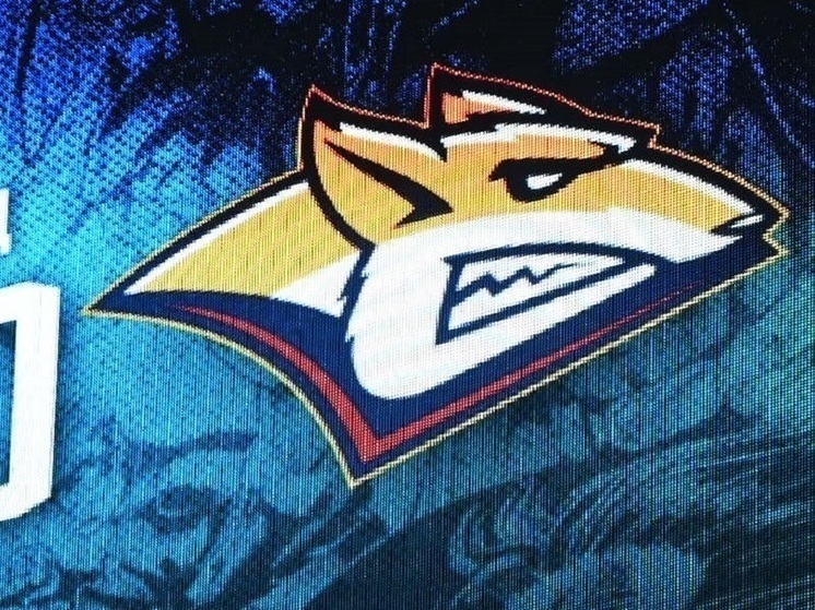 Metallurg Magnitogorsk, golden logo, KHL, blue metal