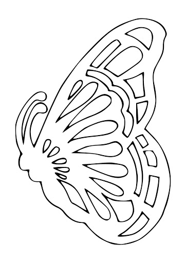 Раскраски Раскраска Контур летающей бабочки контуры для