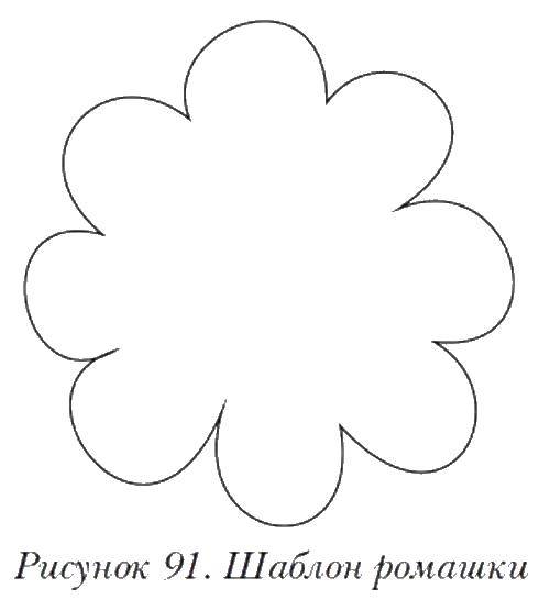 Ромашка цветок. Детская раскраска или