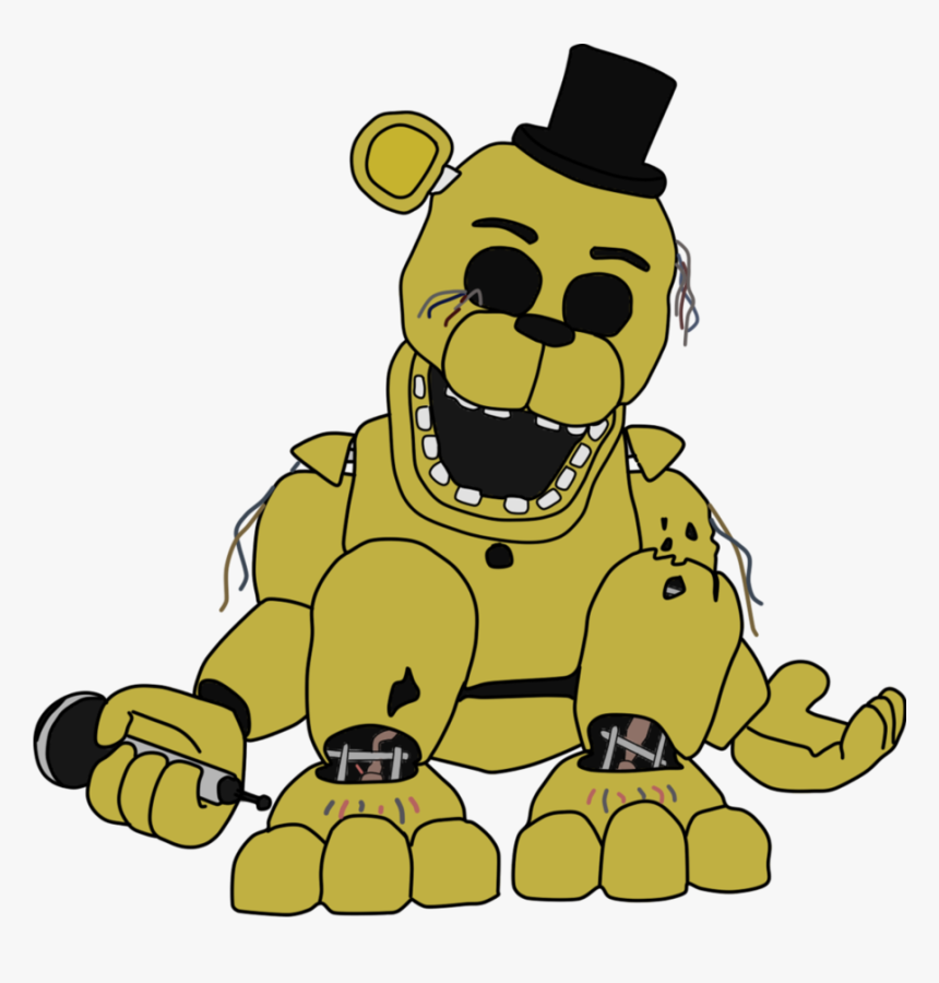 How to draw Phantom Freddy, FNaF, Как нарисовать Фантом