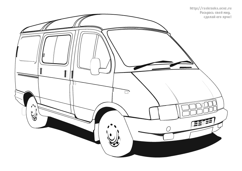 Грузовик сбоку рисунок. Скачать и распечатать