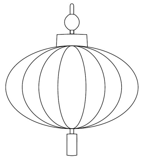 Фонарь рисунок для детей раскраска 