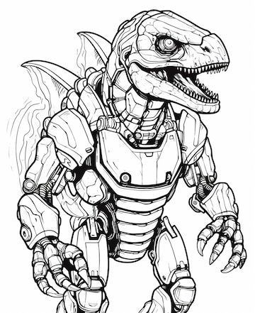 Steampunk Raptor Dinosaur Robot