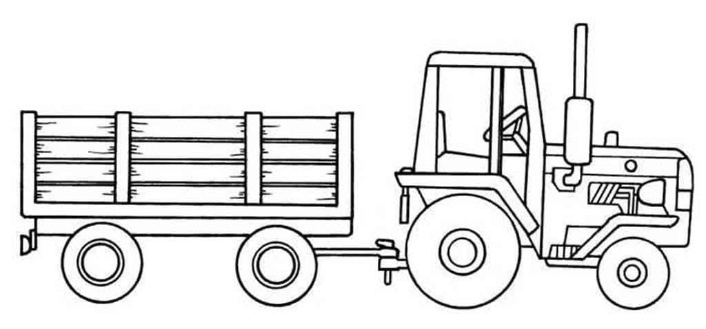 раскраски сельскохозяйственный трактор раскраски новый
