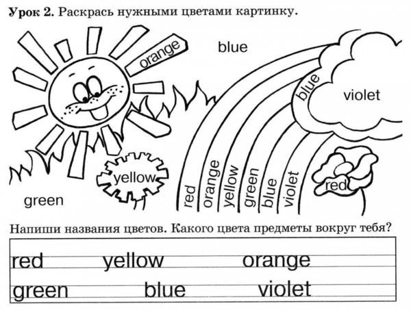 Раскраски на английском, тигруля