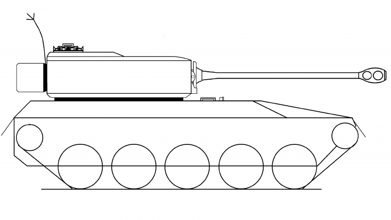 Картина по номерам «Танк» 20×30 см Школа талантов 1000199348