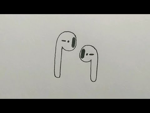 Как нарисовать наушники Airpods