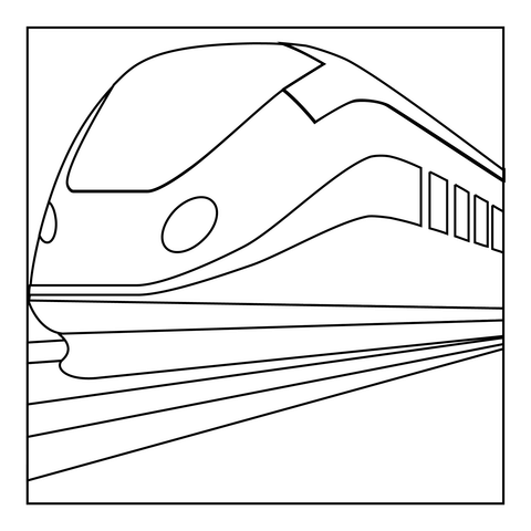 Скоростной поезд Раскраски для мальчиков