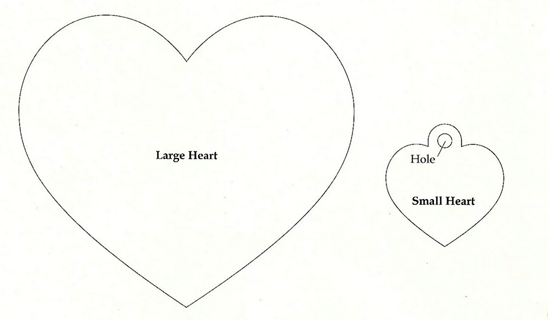 Рисунок сердечка для вырезания