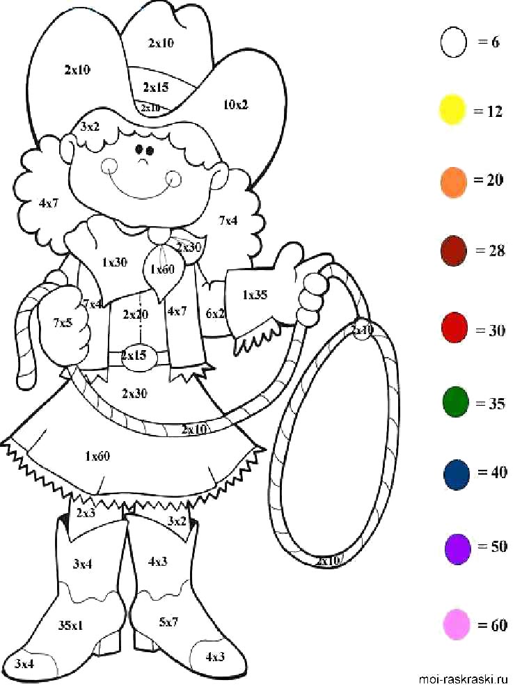 Раскраски для детей с примерами