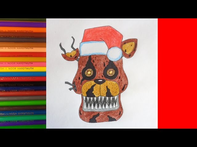 How to draw Nightmare Fredbear, Five Nights at Freddy's, Как