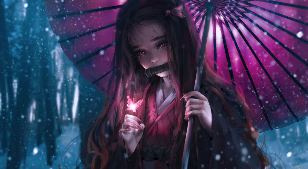 Обои Nezuko Kamado, Demon Slayer Kimetsu no Yaiba, Клинок