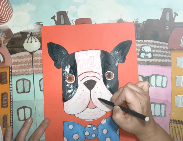 Drawing French Bulldog | Easy cute french bulldog drawing