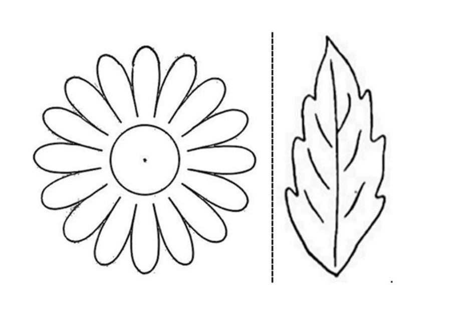 Аппликация ромашка из бумаги: шаблоны и трафареты для