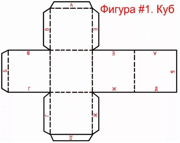 Трафарет Объемные кубики 