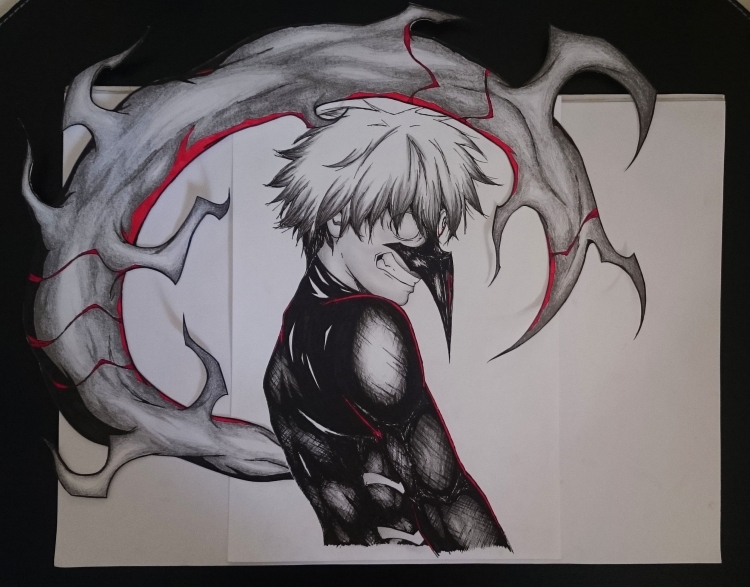 Обои на рабочий стол Канеки Кен / Kaneki Ken из аниме Tokyo