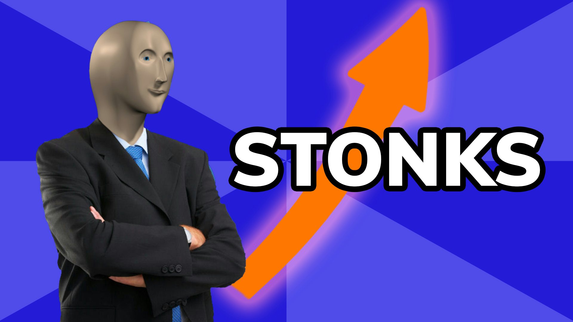 Stonks | They Only Go Up Funny Meme Stock Market' Sticker