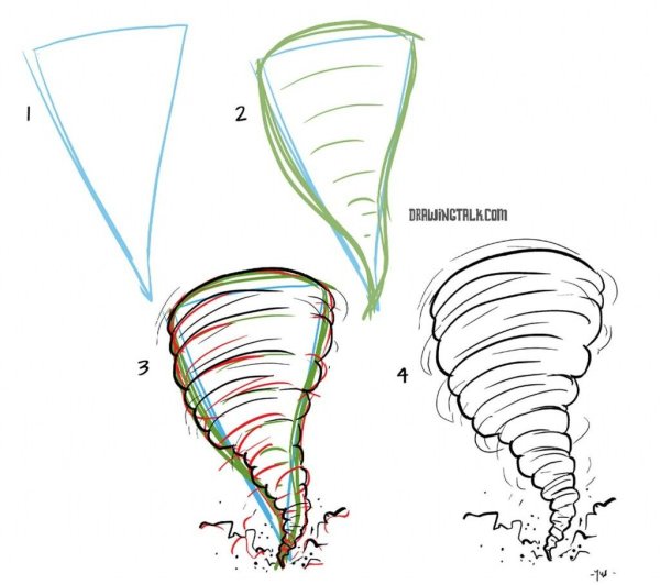 Смерч рисунок поэтапно 