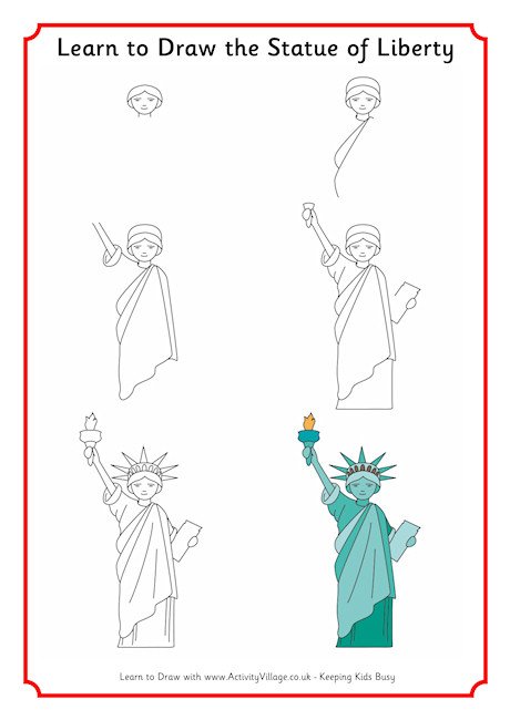 Как нарисовать Статую Свободы | the Statue of Liberty