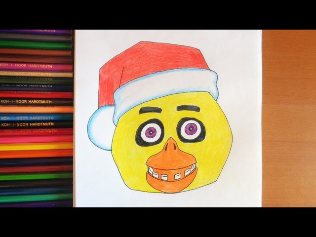 How to draw Chica Plush, FNAF, Как нарисовать Чику